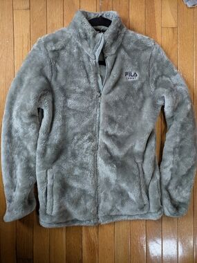 Fila Sport Ultra-Soft Plush Zip Jacket – Gray – Size M